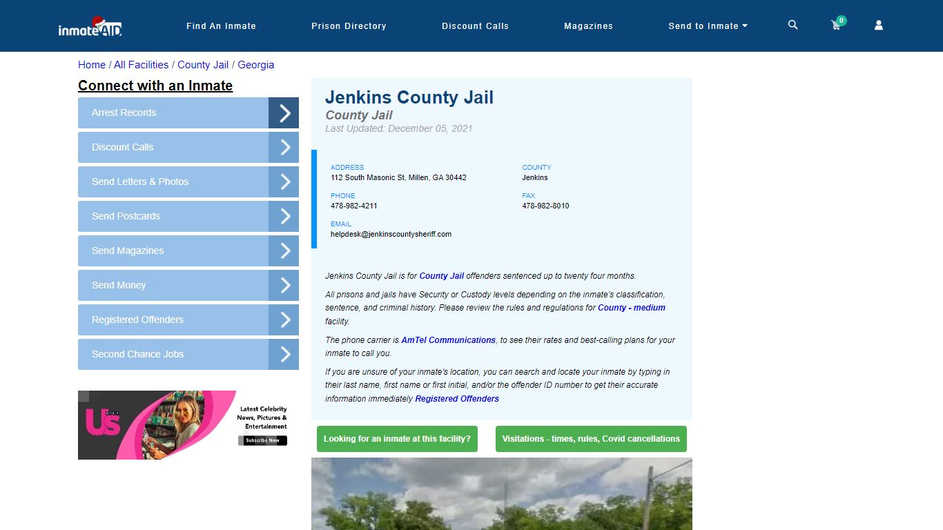Jenkins County Jail - Inmate Locator - Millen, GA